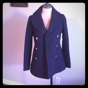 J Crew stadium cost peacoat NWOT